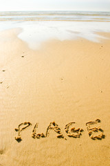 plage dans le sable