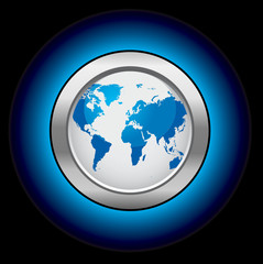 Glowing world button
