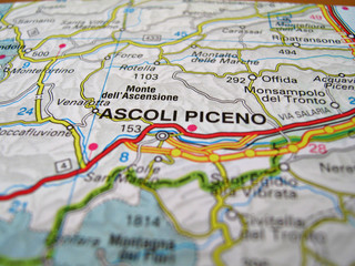 Fototapeta na wymiar Mapa Ascoli Piceno