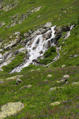 Fototapeta na wymiar Wodospad w sezonie wiosennym