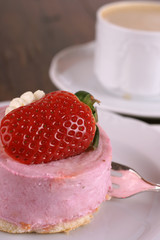 Fresh strawberry fancy cake