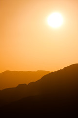 Wadi Rum - Sunset with a Few Hills