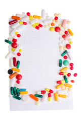 Pills and notepad