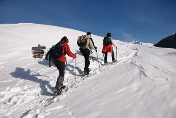 Wandaufkleber Schneeschuhwandern in Queyras © Gérard Sauze