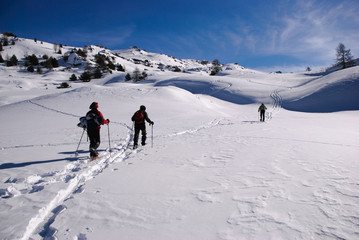 Randonnée en raquette dans le queyras