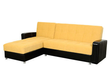 Yellow couch , isolated