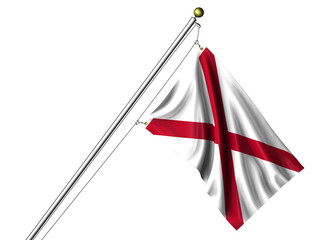 Isolated Alabama Flag
