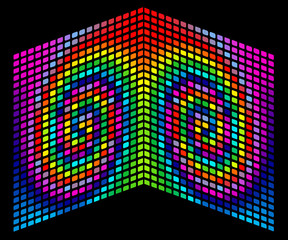 Modern art rainbow mosaic design