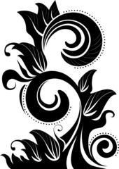 Abstract floral silhouette