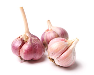 Garlic on white