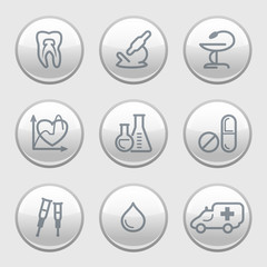 Gray disk web icons, set 12