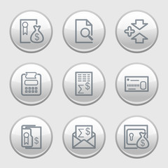 Gray disk web icons, set 14