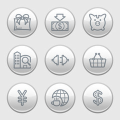 Gray disk web icons, set 24