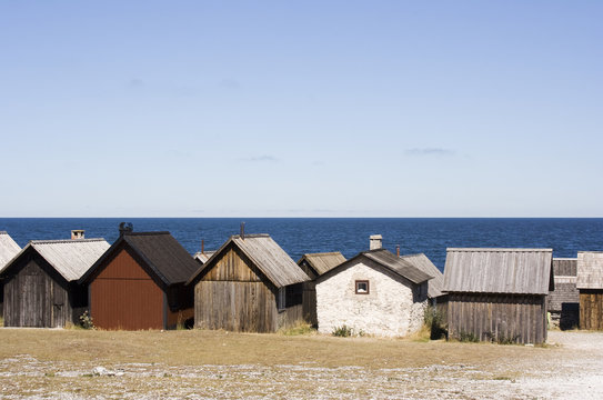 Fishing village on Gotland, Sweden.