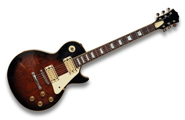 Electric guitar isolated on white background