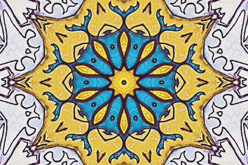 Embroidered picture.