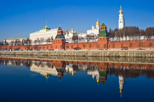 Moscow Kremlin and reflection