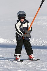 Kind Skilift Skifahren Alpen