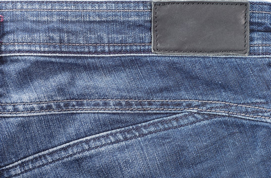 Blue jeans in close-up