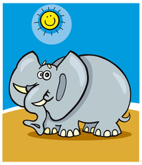 illustration of funny african elephant