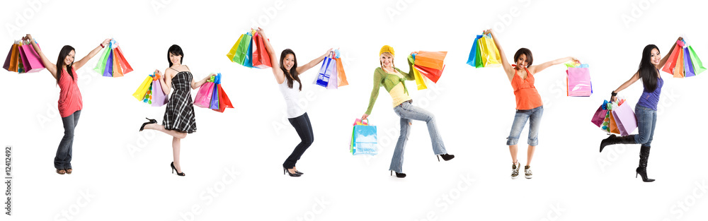 Wall mural shopping women