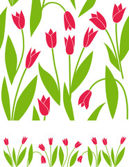 Floral tulip background