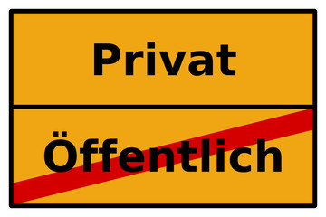 Obraz premium privat - öffentlich
