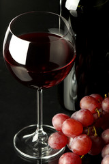 Red wine and grape