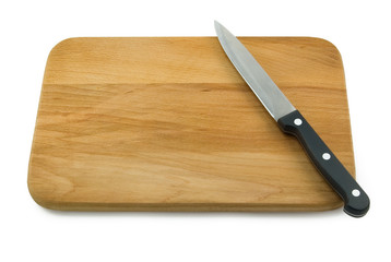 Knife on Cutting Board