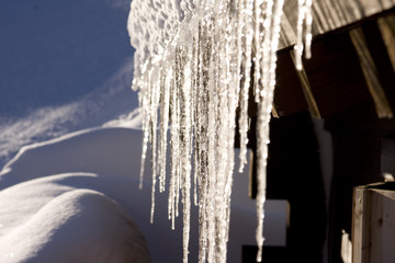 Stalactites de glace