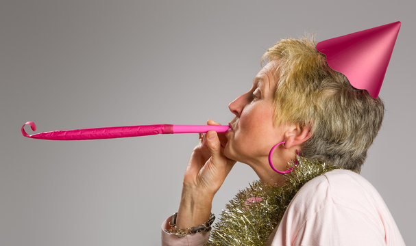 Pink party blower