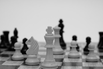 Schachbrett mit Figuren