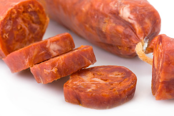 Sliced Iberian chorizo - Alentejo region, Portugal (Chouriço)