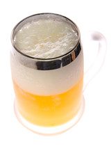 Beer mug on white background