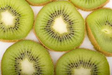 Fresh kiwi slices background