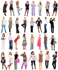 Fototapeta premium Group of people isolated over white