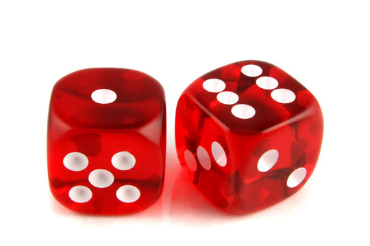 2 dice showing 1 and 6