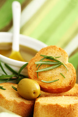 baguette and olive oil