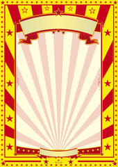 yellow and red circus poster