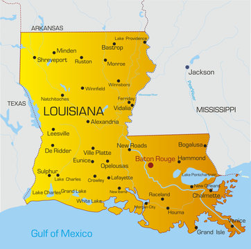 3,356 BEST Louisiana Map IMAGES, STOCK PHOTOS & VECTORS | Adobe Stock