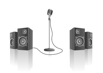 Vector illustration of a stage set