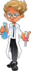 Selbstklebende Fototapeten Young chemist © ddraw