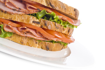 Pastrami Sandwich Closeup