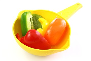 Peppers in Strainer