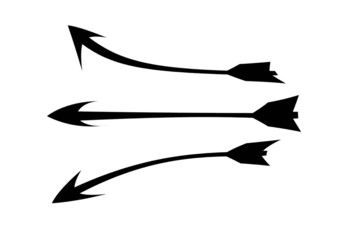 three arrows on white