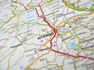 Fototapeta na wymiar Mapa Viterbo