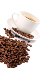 Coffee cup and grain