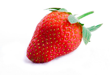 Single fresh strawberry