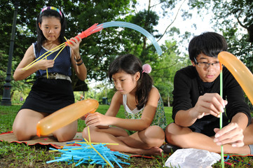 Children Having Fun In The Park