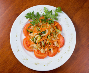 vegetable salad from tomato